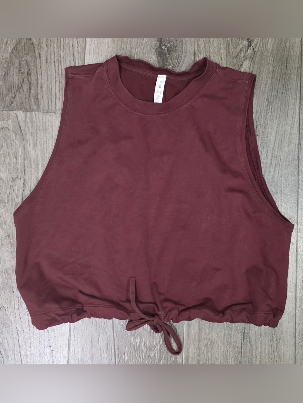 lululemon athletica Drawstring Crop Tank Top - Maroon